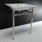 Fauceture KVPB25227W46 Dreyfuss 25" Console Sink W/SS Leg (4", 3 Hole), Wht/Nickel KVPB25227W46 - alternate 7